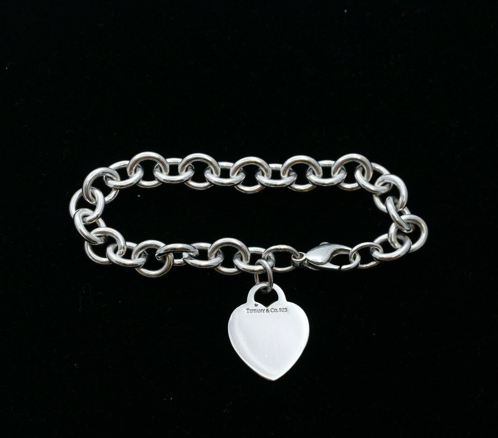 Tiffany & Co Sterling Silver Classic Heart Tag Bracelet