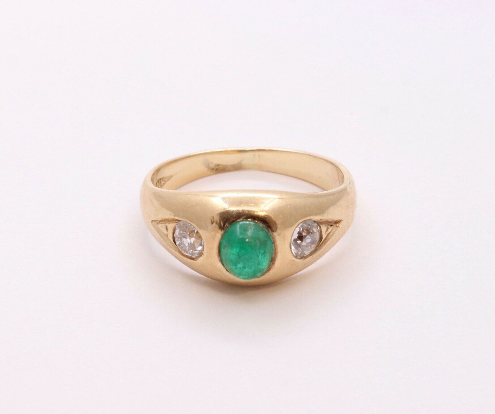Vintage Ladies 14k Yellow Gold Diamonds Anniversary Wedding Band