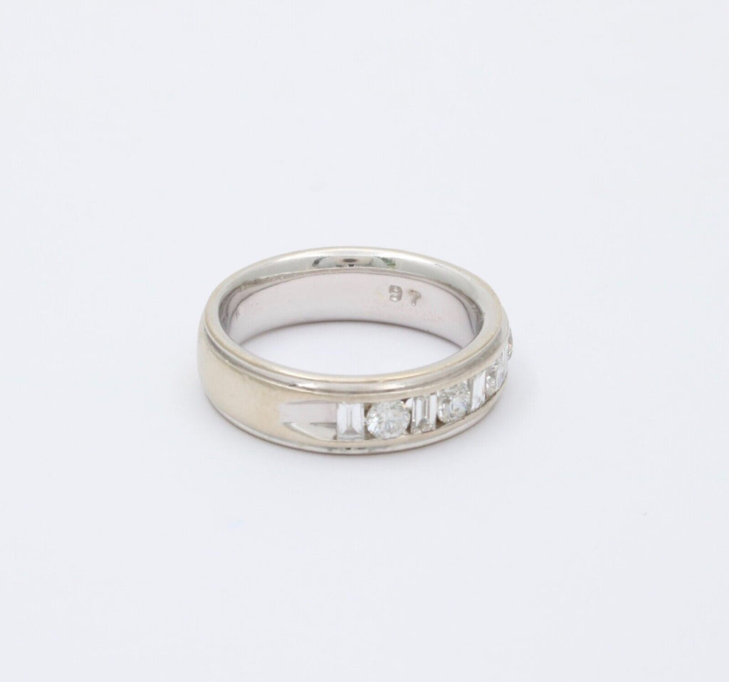 Vintage .97 carats Diamond Half Eternity Wedding Ring Band