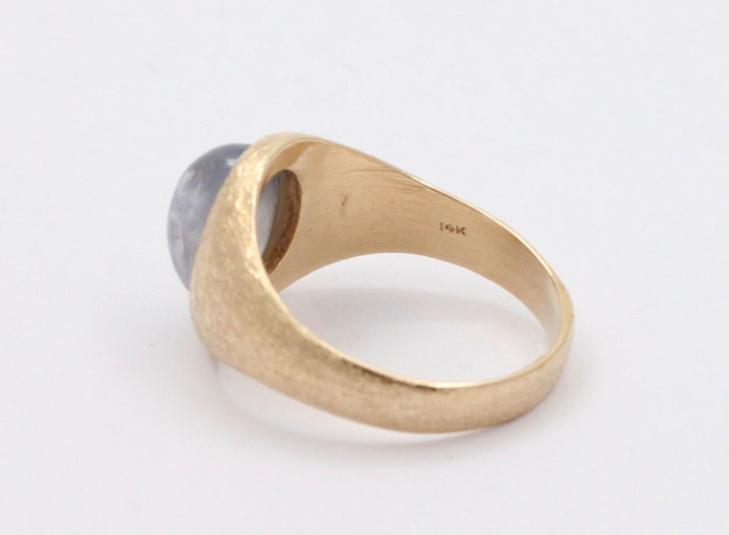 Vintage Men's 14K Yellow Handmade Star Sapphire Ring