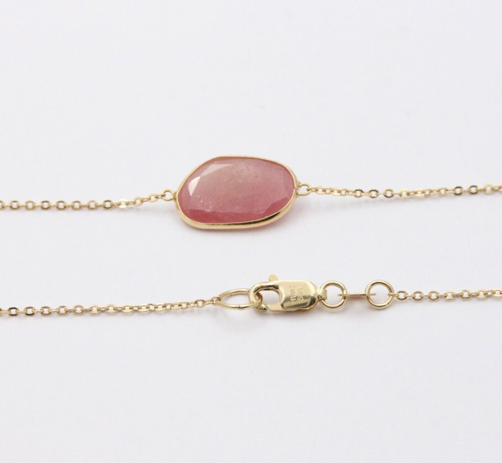 Vintage Quartz Crystal 14K Yellow Gold Necklace