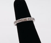 Load image into Gallery viewer, Vintage Ladies Diamonds Platinum Wedding Band Stacking Ring
