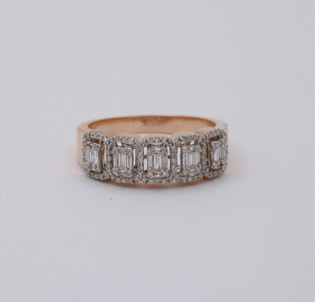 Gorgeous 14K Rose Gold Diamond Ring , Stacking Ring.