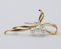 Vintage Mikimoto Cultured Pearl Bow Brooch, Pin