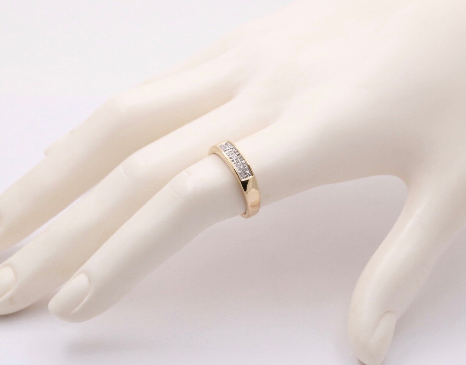 Vintage Diamonds 10K Yellow Gold Stacking Ring Band