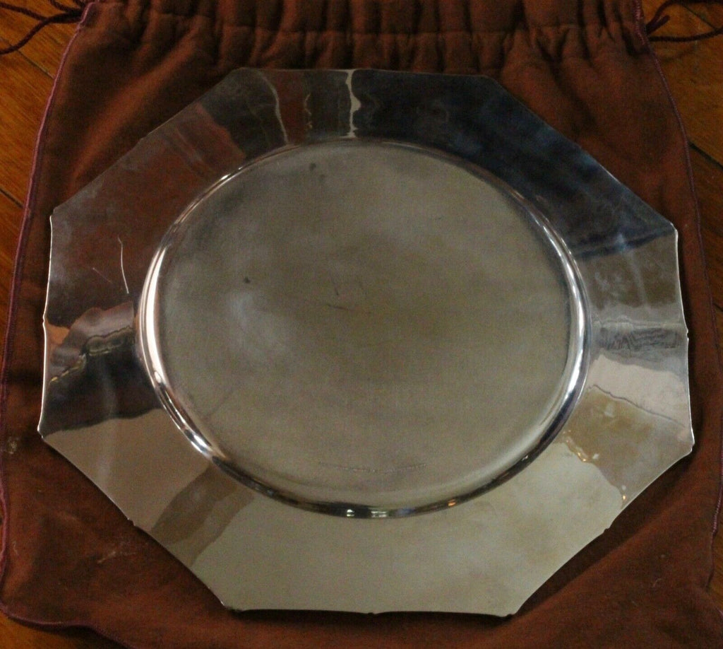 Tiffany and Co. Bamboo Octagonal Serving Dish 925 Sterling Silver