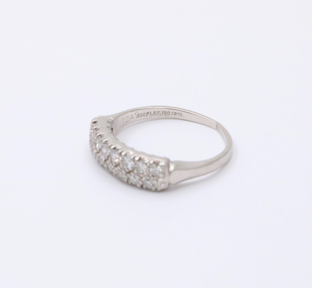 Antique Art Deco Diamond Platinum Ring band, Wedding Band