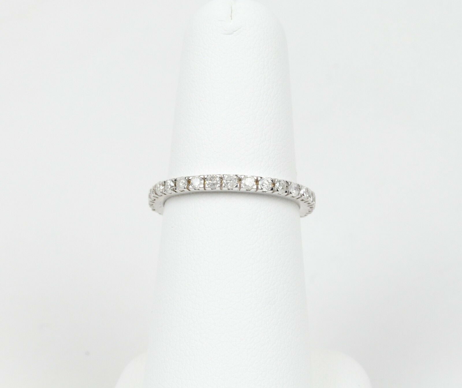 Vintage Ladies 14K White Gold Eternity Band