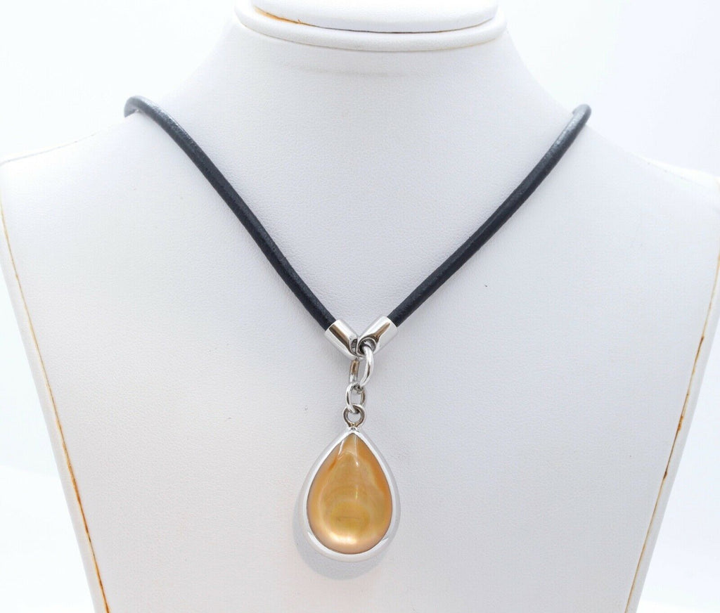 Landau Mother of Pearl Drop Pendant Necklace