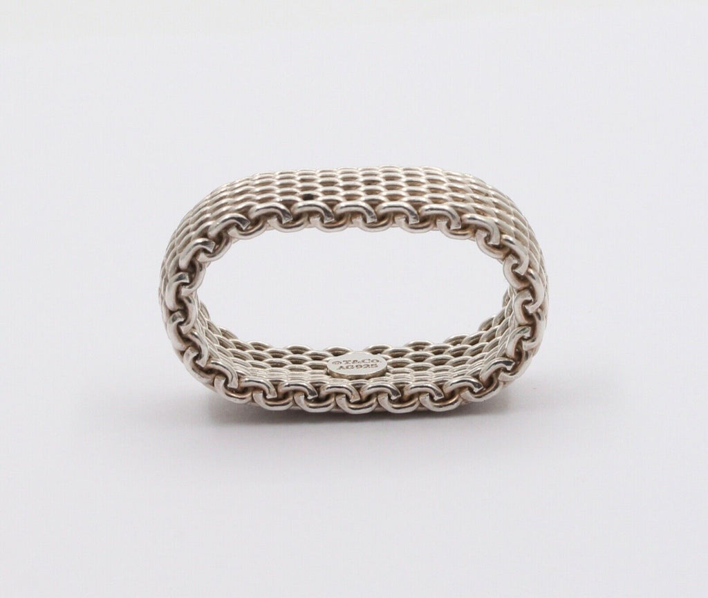 Tiffany and Co Mesh 925 Sterling Silver Ring