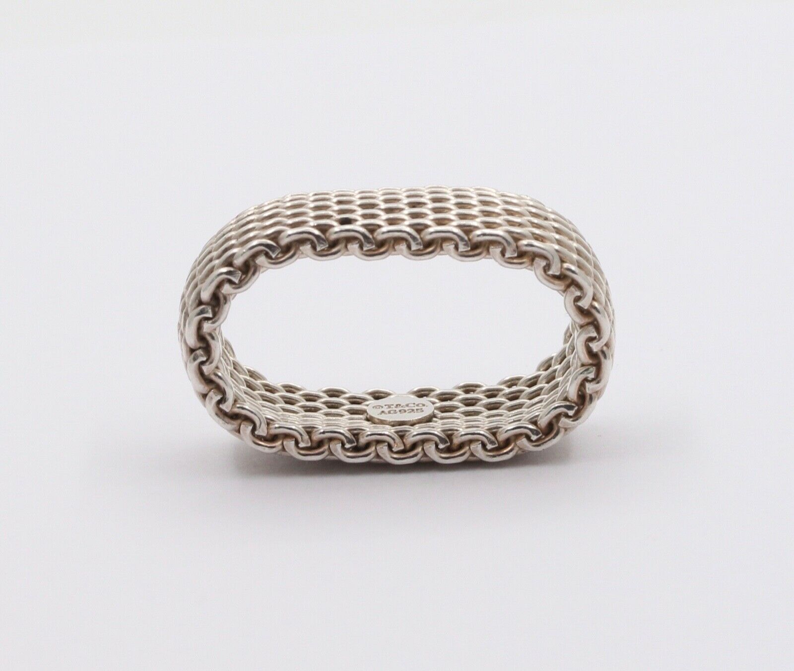 Tiffany and Co Mesh 925 Sterling Silver Ring