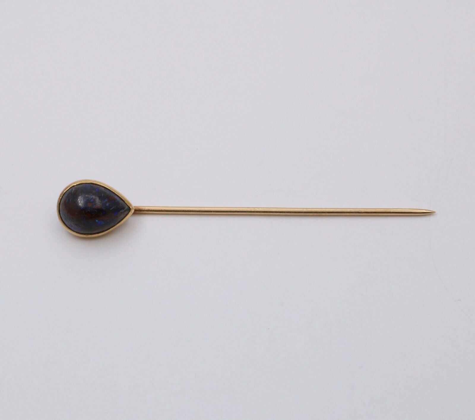 Victorian Boulder Opal 14K Yellow Gold Stick Pin