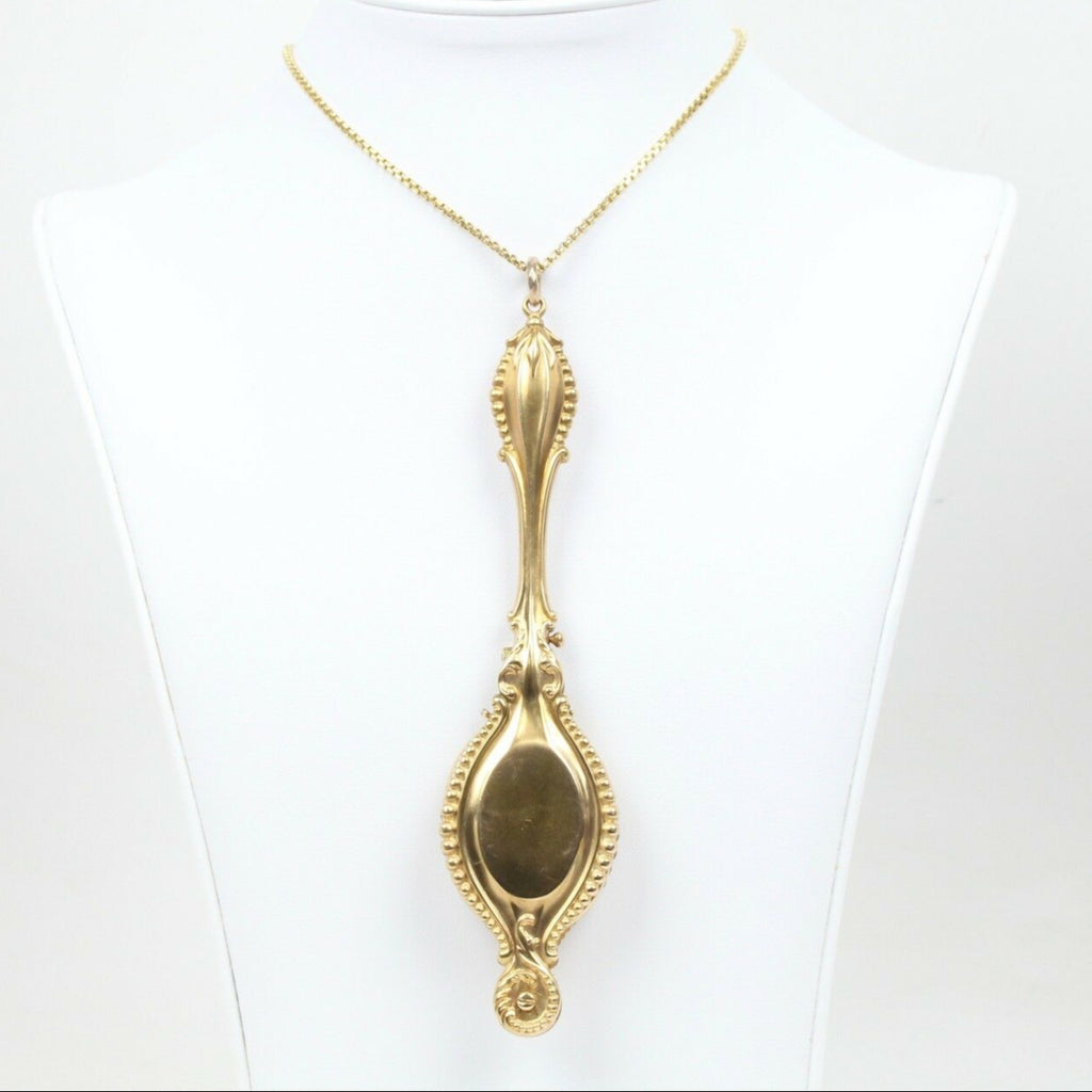 Collectable Vintage 14K Yellow Gold Lorgnette  Eye Glasses Pendant