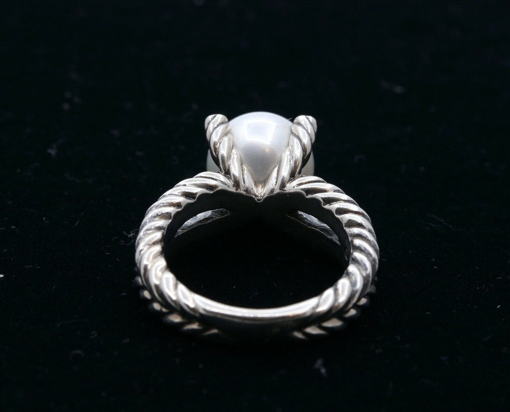David Yurman Cable Pearl Ring with Diamonds
