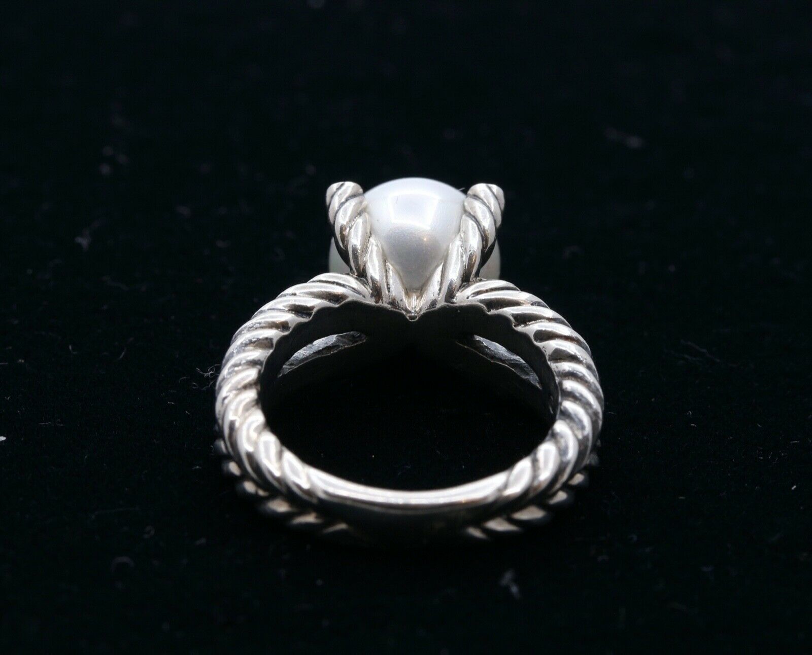 David Yurman Cable Pearl Ring with Diamonds