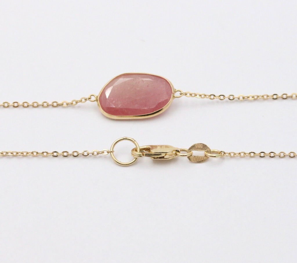 Vintage Quartz Crystal 14K Yellow Gold Necklace