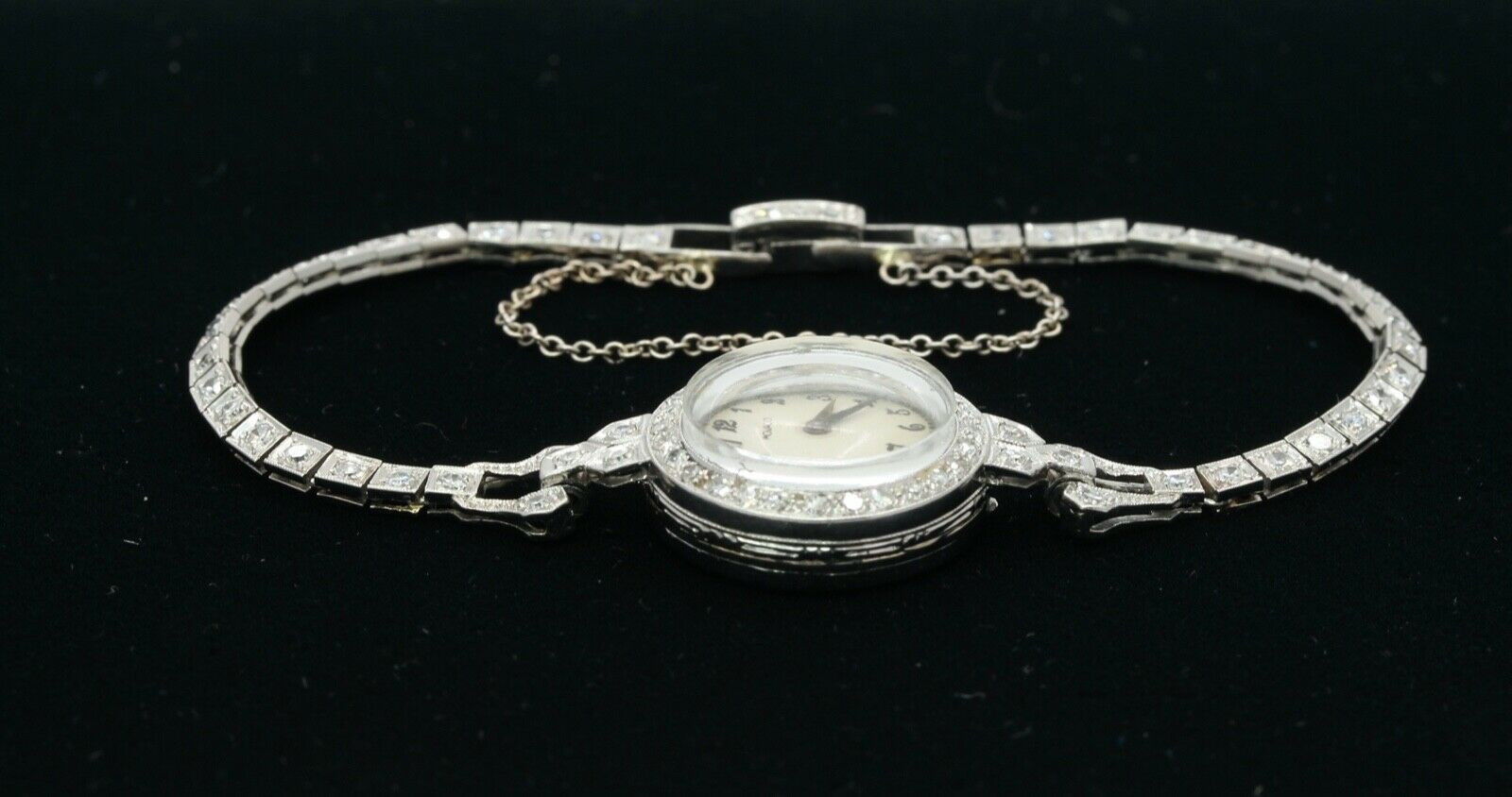 Vintage Ladies Movado Watch Platinum Diamonds