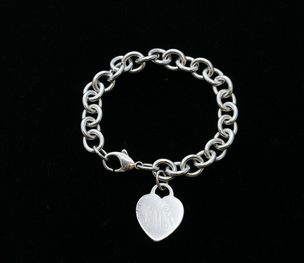 Tiffany & Co Sterling Silver Classic Heart Tag Bracelet