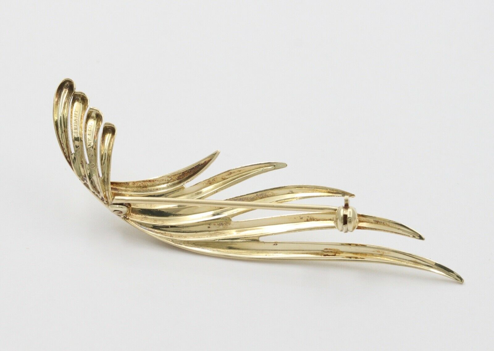 Tiffany and Co. 14K Yellow Gold Angel Wing Brooch Pin Retired Vintage
