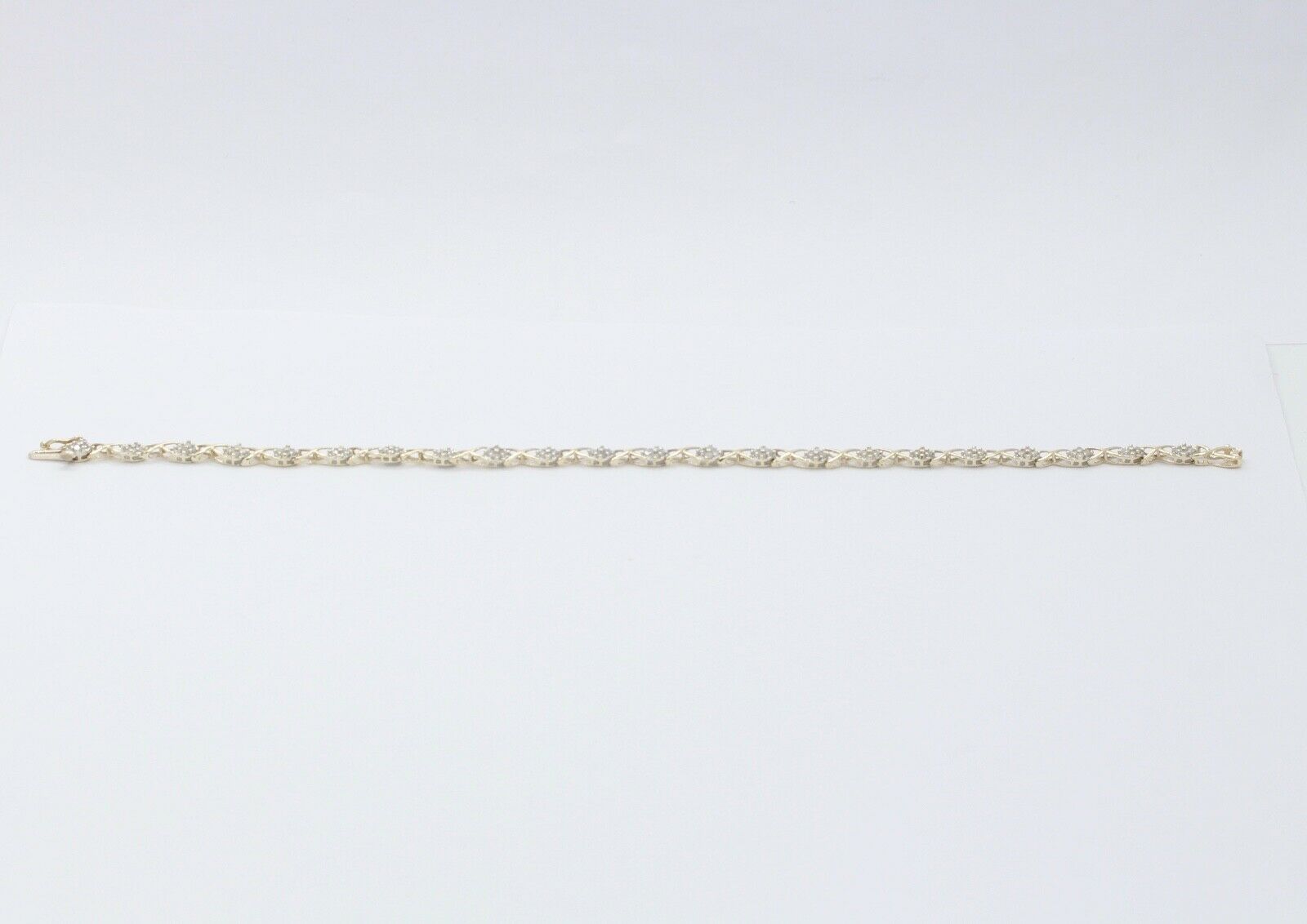 Vintage Ladies Tennis Bracelet Diamonds 10K Yellow Gold