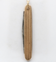 Load image into Gallery viewer, Vintage 12K Yellow Gold &amp; Stainless steel Knife Pendant
