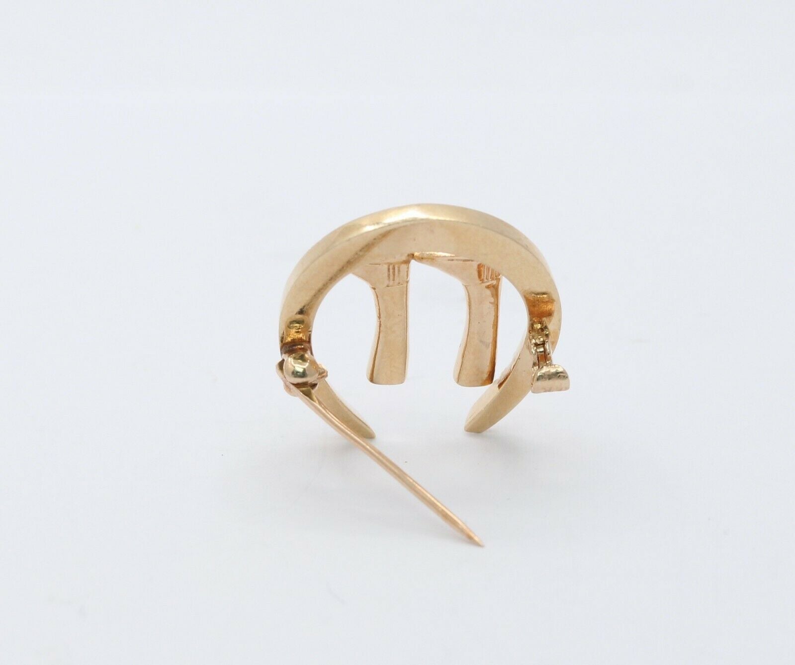 Vintage 14K Yellow Gold Horseshoe Booth Brooch