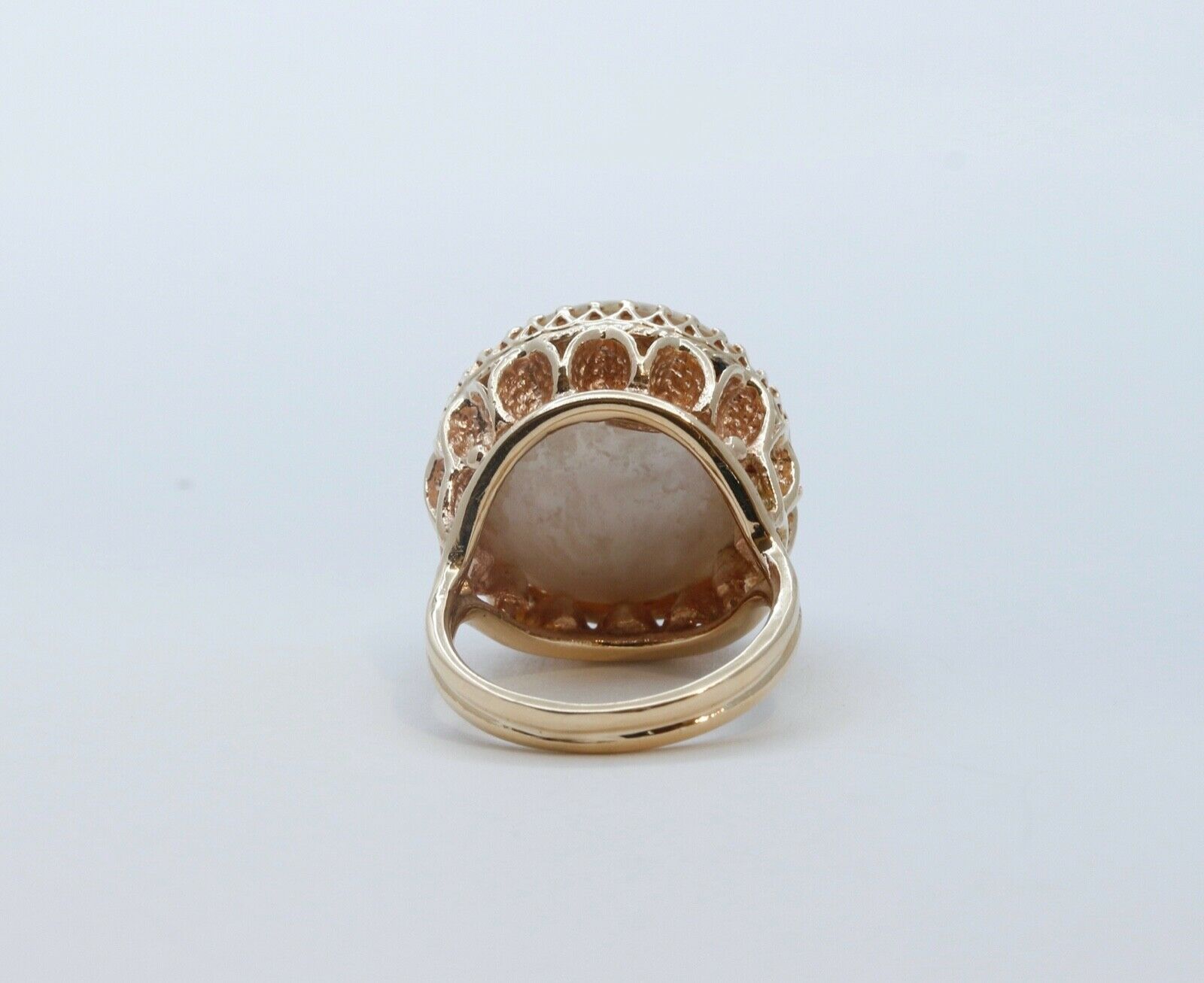 Vintage 14K Yellow Gold 19MM Mabe Pearl Ring