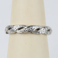Vintage 14K White Gold Twist Eternity Band
