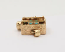 Load image into Gallery viewer, Vintage Organ 14K Yellow Gold Turquoise Pendant
