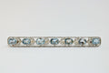 Look!! Art Deco Aquamarine Platinum 14K White Gold Bar Brooch Pin