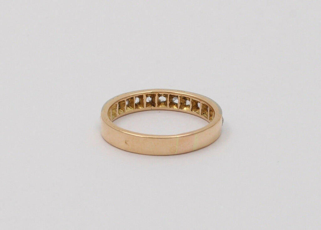 Vintage Emerald Cut Rubies 14K Yellow Gold Wedding Band