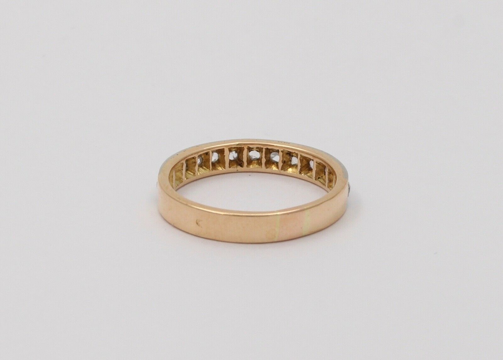 Vintage Emerald Cut Rubies 14K Yellow Gold Wedding Band