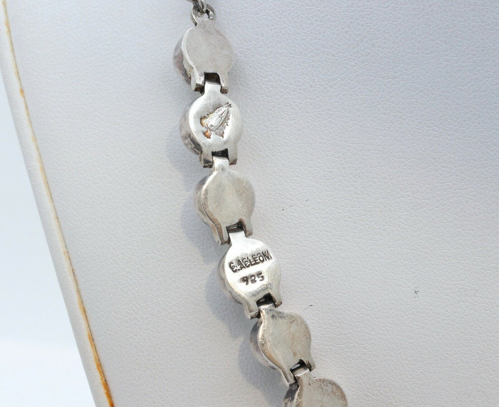 Vintage Aceloni Necklace 925 Sterling Silver and Pearls