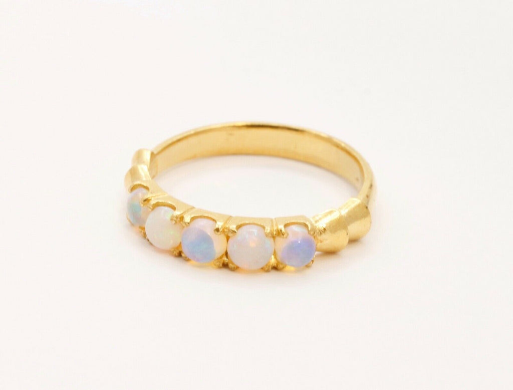 Vintage Ladies Natural Opals 22K Yellow Gold Ring