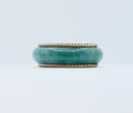 Vintage Jade 14K Yellow Gold Wedding Band Ring