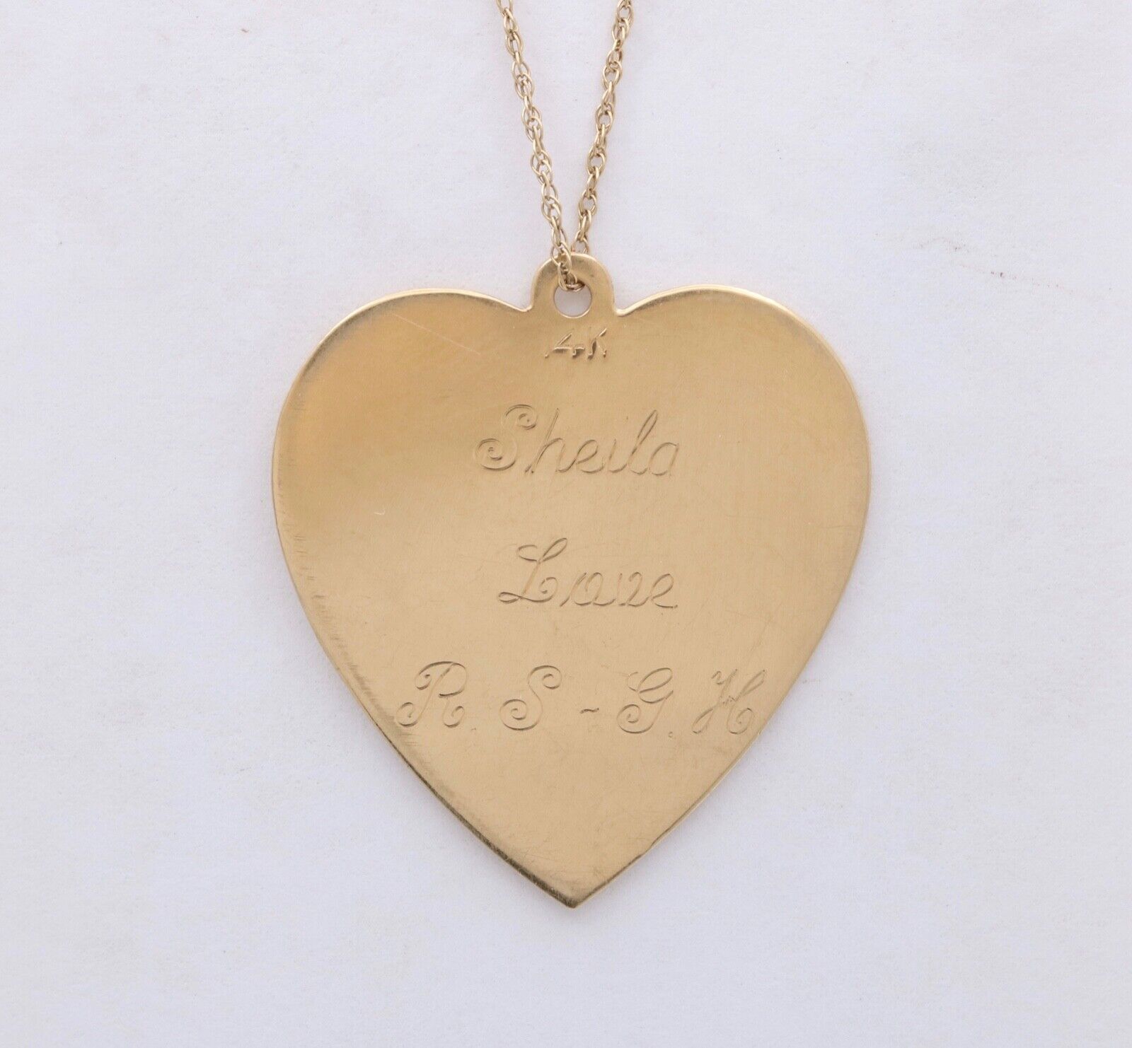 Vintage 14K Yellow Gold Aquamarine Heart Charm For March 26 Birthday Anniversary