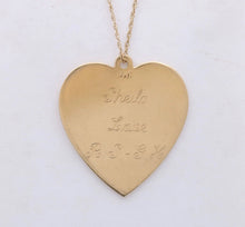 Load image into Gallery viewer, Vintage 14K Yellow Gold Aquamarine Heart Charm For March 26 Birthday Anniversary
