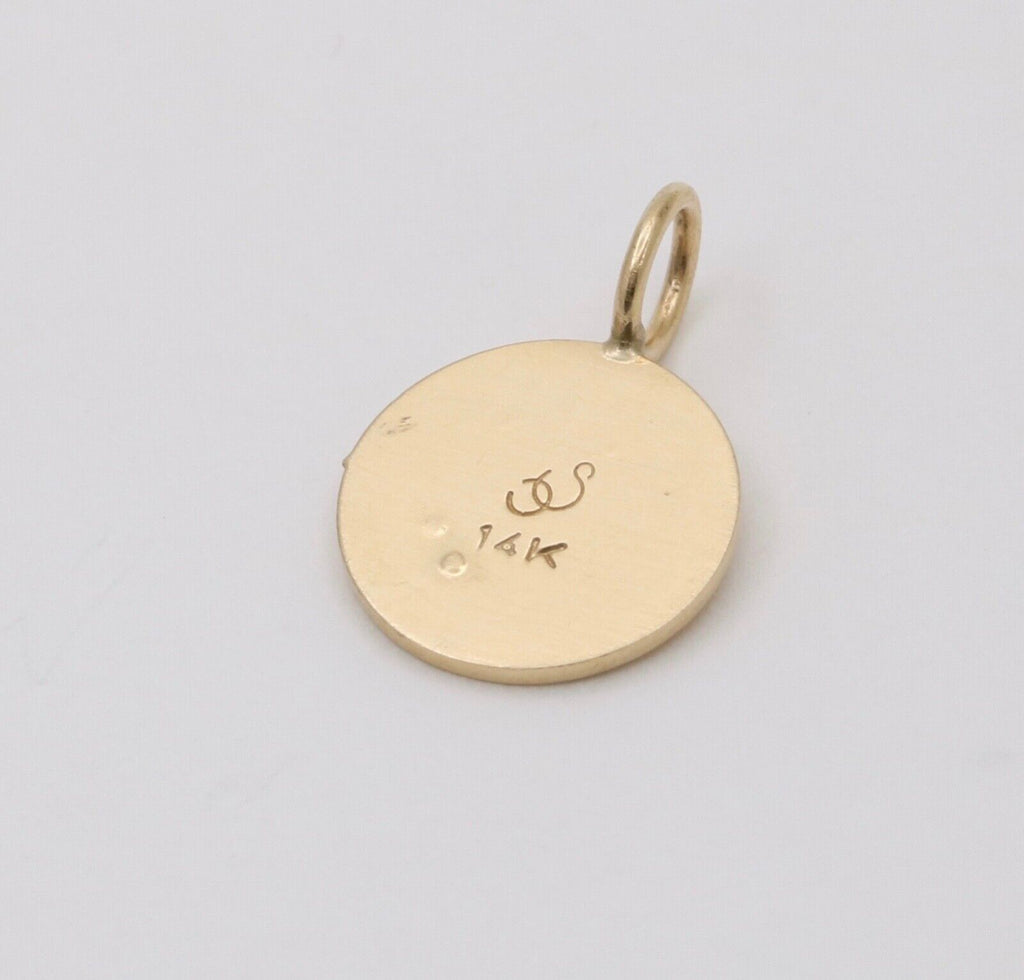 Vintage Initial “S” Diamond Medallion Charm Pendant.
