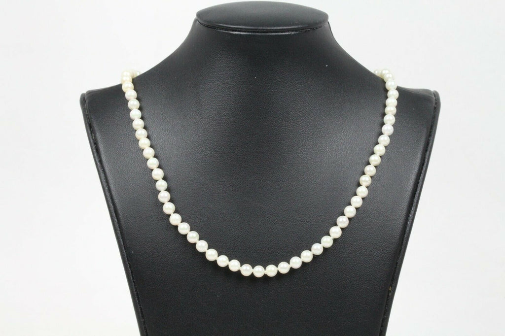 Vintage 14K Yellow Gold Pearl Strand Necklace