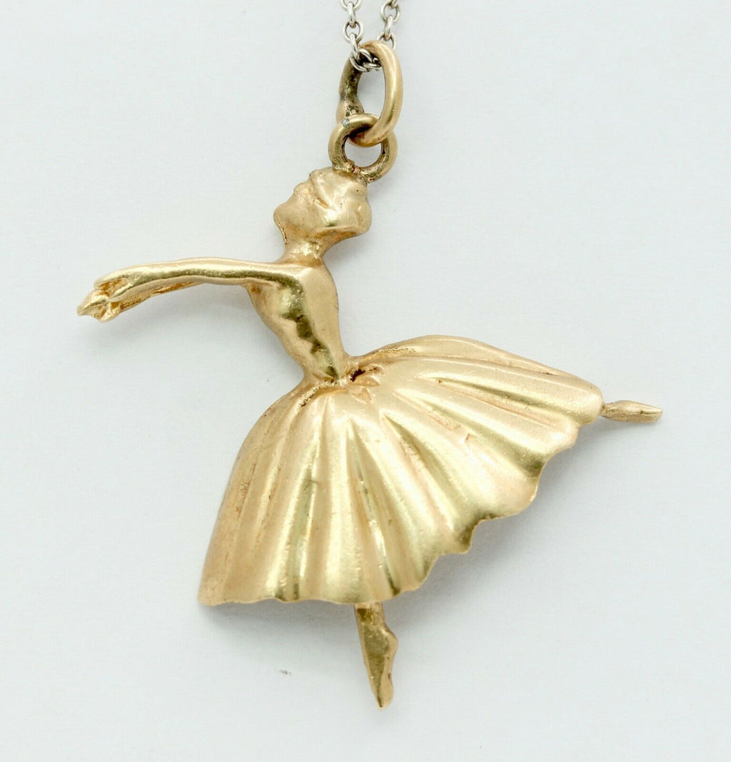 Vintage 14K Yellow Gold Ballerina Charm