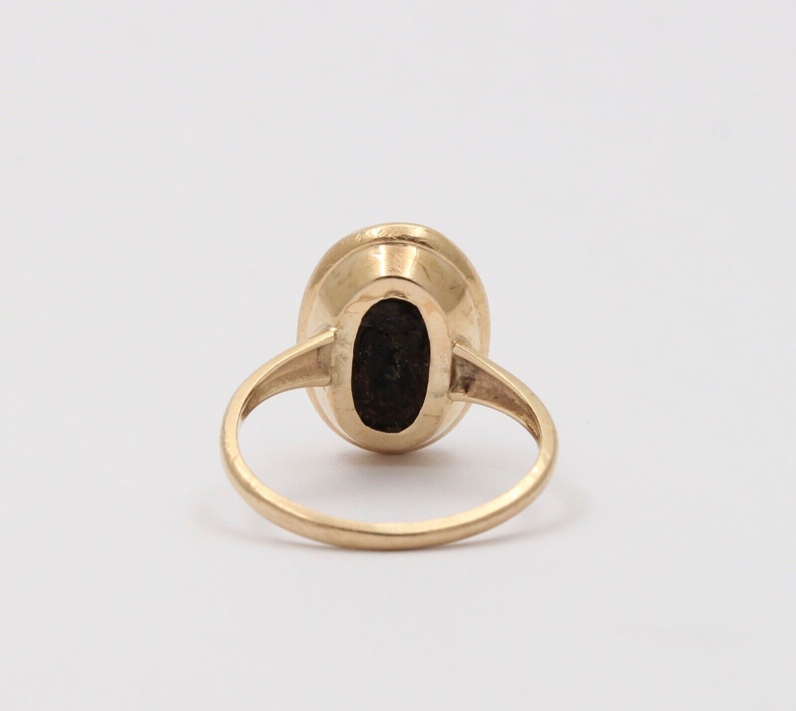Art Deco PSCO Diamond Onyx 10K Yellow white Gold Ring