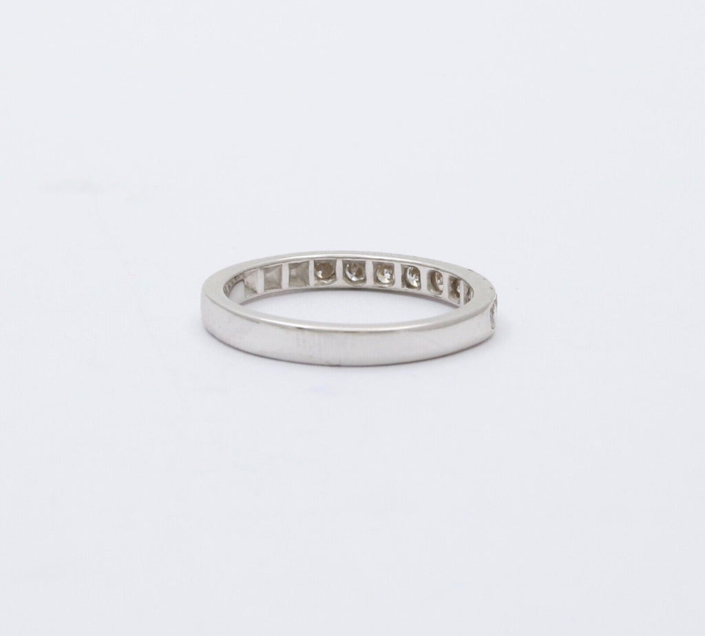 Vintage 14K Gold Half Eternity Ring, Wedding Band.