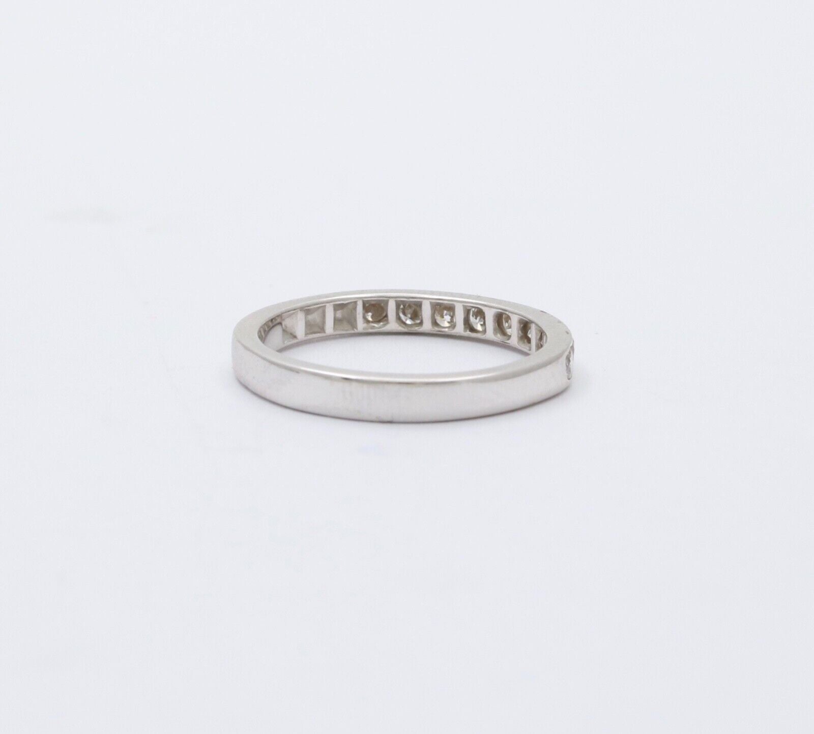 Vintage 14K Gold Half Eternity Ring, Wedding Band.