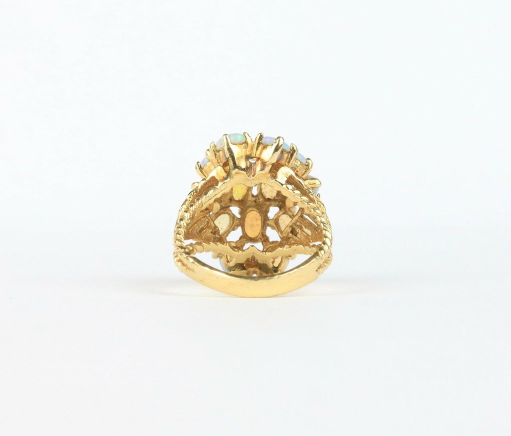 Estate Opal Cluster 14K Ladies Ring