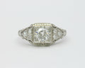 Art Deco Ladies Diamonds Platinum Ring