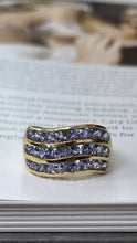 Load image into Gallery viewer, Vintage lavender Tanzanite Three layer Architecture Ring.
