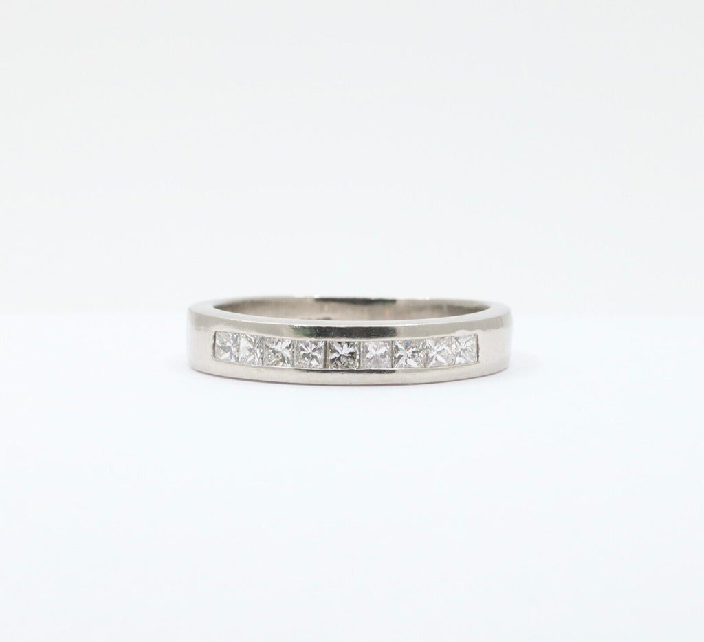 Vintage Men's Diamonds Platinum Ring Band