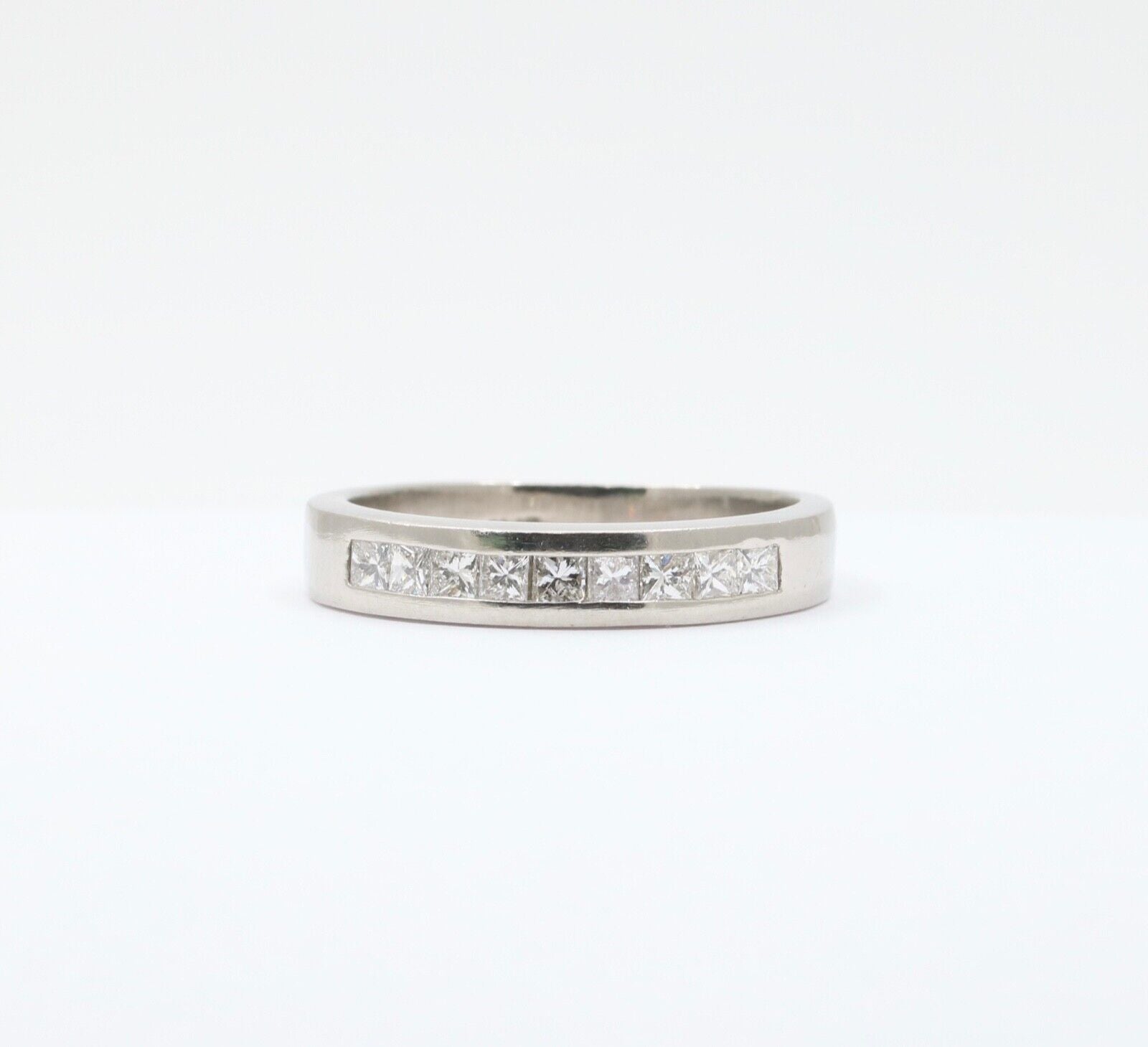 Vintage Men's Diamonds Platinum Ring Band