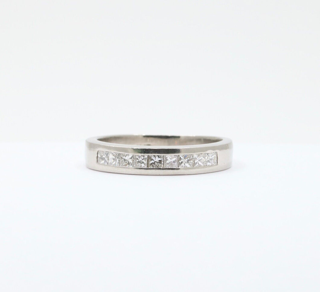 Vintage Men's Diamonds Platinum Ring Band