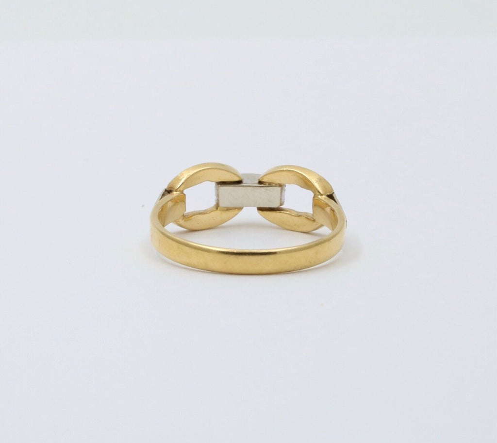 Vintage Minimize Diamond Infinity Stacking Ring, Buckle Ring.